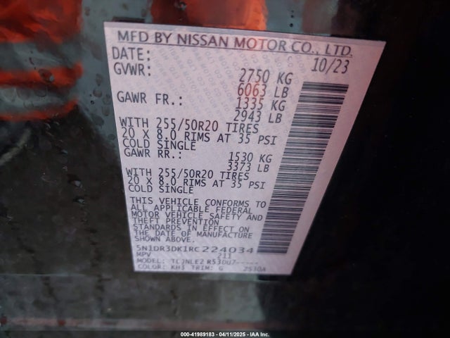 Nissan Pathfinder Platinum 4wd 2024 5N1DR3DK1RC224034 Image 9
