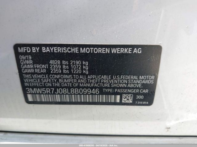 3MW5R7J08L8B09946 BMW 330i Xdrive