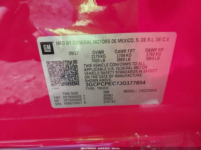 3GCPCPEC7JG177854 Chevrolet Silverado 1500 Custom