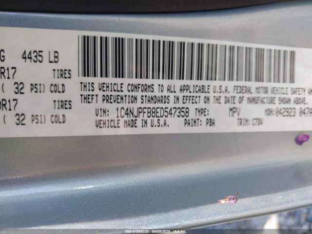 1C4NJPFB8ED547358 Jeep Patriot Latitude