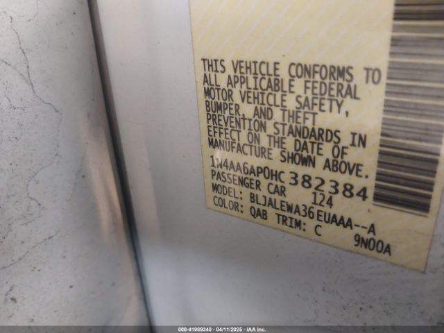 1N4AA6AP0HC382384 Nissan Maxima 3.5 Sl