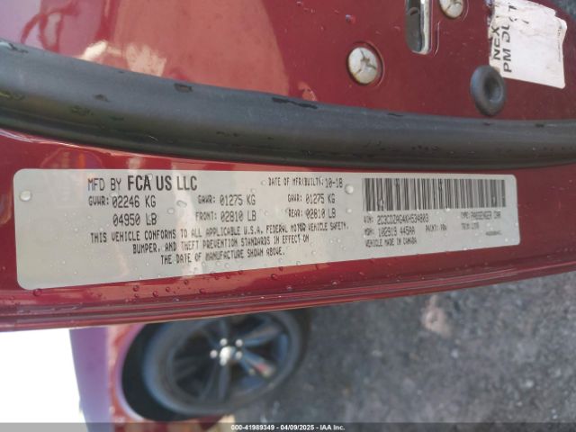 2C3CDZAG4KH534803 Dodge Challenger Sxt