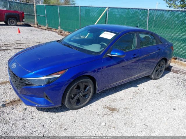 KMHLM4AJ0PU052419 Hyundai Elantra Hybrid Blue