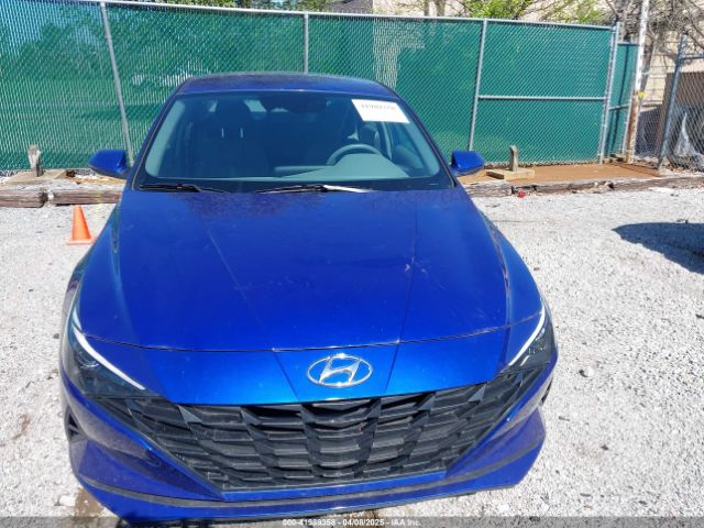 KMHLM4AJ0PU052419 Hyundai Elantra Hybrid Blue