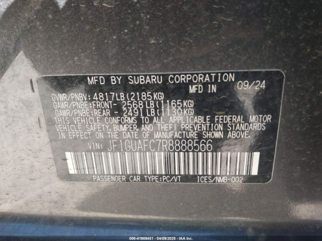 JF1GUAFC7R8888566 Subaru Impreza Sport 5-door