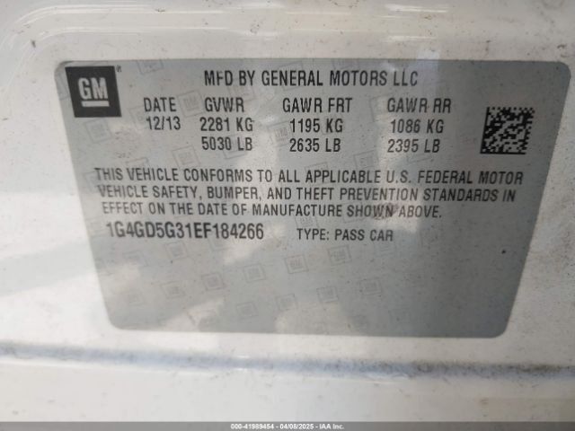 1G4GD5G31EF184266 Buick Lacrosse Premium I Group