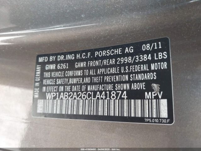 2012 PORSCHE CAYENNE WP1AB2A26CLA41874 Photo 8