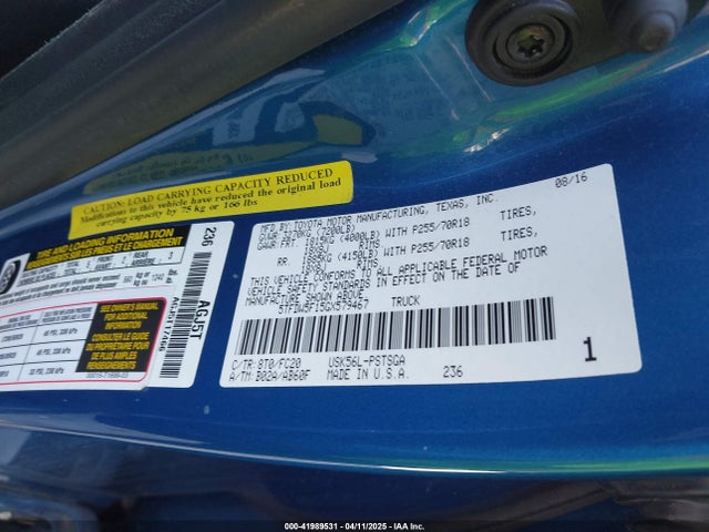 5TFDW5F15GX579467 Toyota Tundra Sr5 5.7l V8