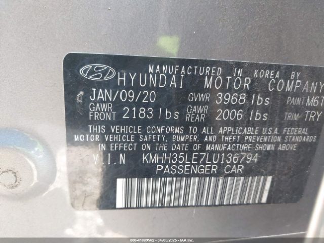 KMHH35LE7LU136794 Hyundai ELANTRA GT