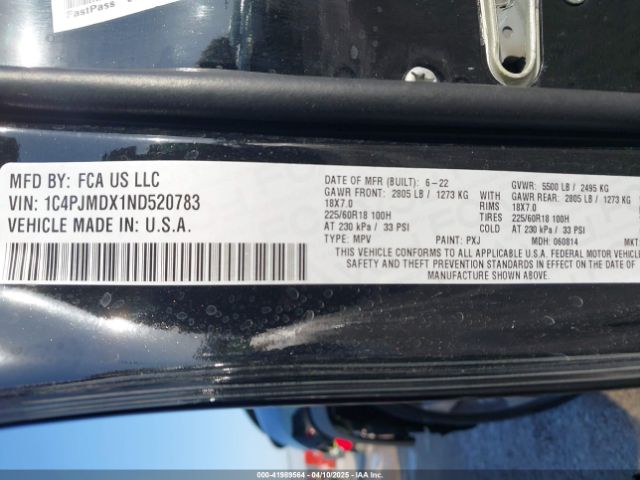 2022 JEEP CHEROKEE 1C4PJMDX1ND520783 Photo 8