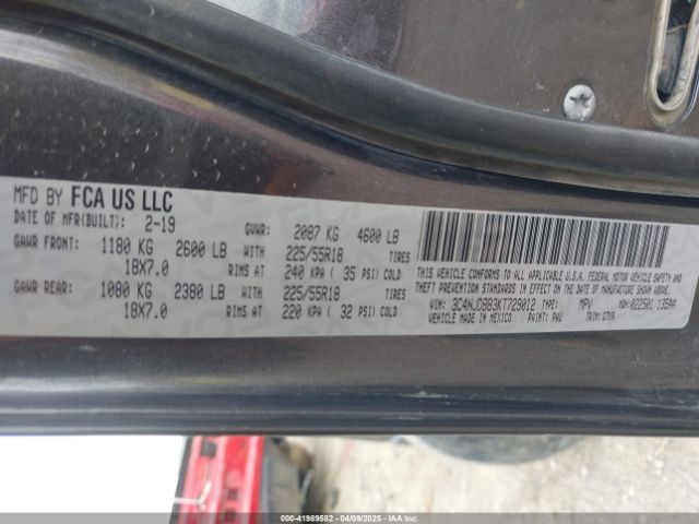 3C4NJDBB3KT729012 Jeep Compass Latitude 4x4