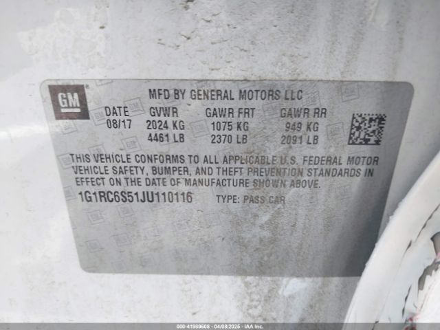 1G1RC6S51JU110116 Chevrolet VOLT LT