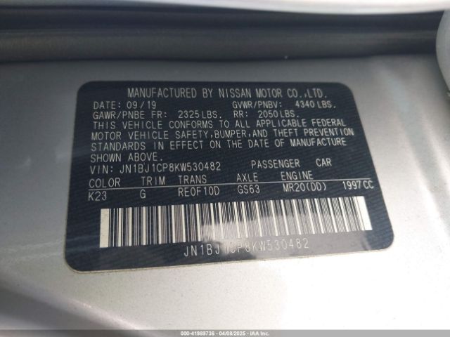 JN1BJ1CP8KW530482 Nissan Rogue Sport S