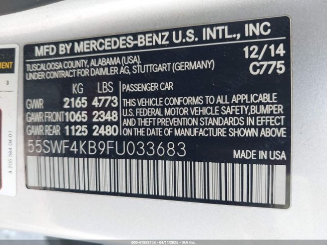 55SWF4KB9FU033683 Mercedes-Benz C 300 4matic/luxury 4matic/sport 4matic