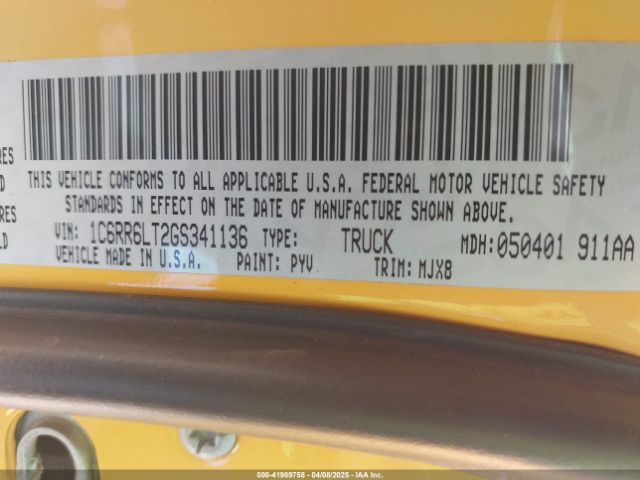 1C6RR6LT2GS341136 RAM 1500 Lone Star