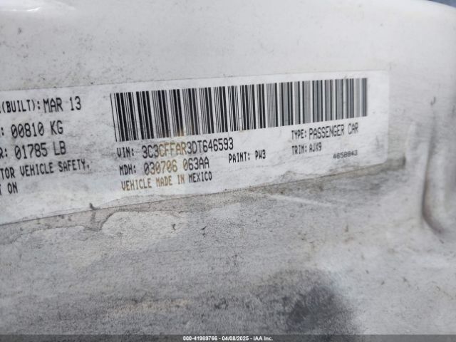 2013 FIAT 500 3C3CFFAR3DT646593 Photo 8