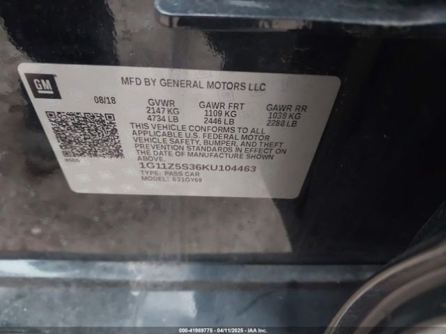 1G11Z5S36KU104463 Chevrolet IMPALA LT