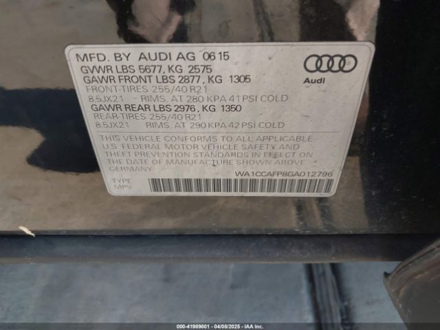 WA1CCAFP8GA012796 Audi Sq5 3.0t Premium Plus