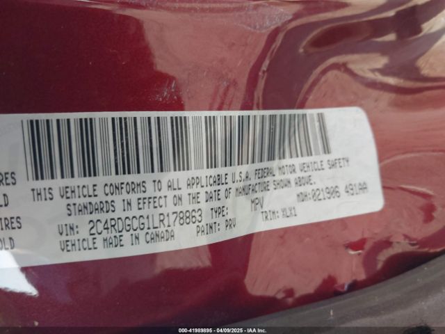 2020 DODGE GRAND CARAVAN 2C4RDGCG1LR178863 Photo 8