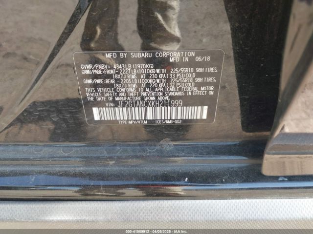 JF2GTANCXKH211999 Subaru Crosstrek 2.0i Limited
