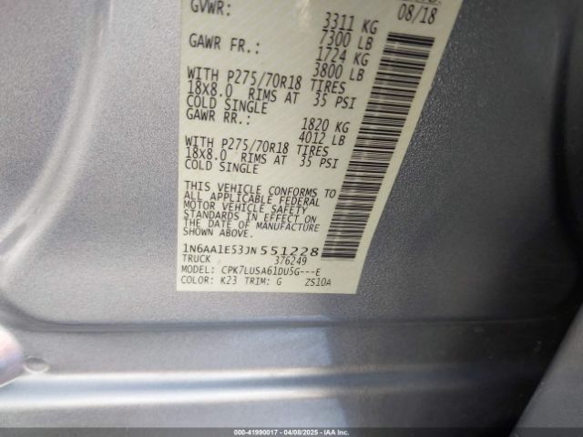 1N6AA1E53JN551228 Nissan Titan Pro-4x