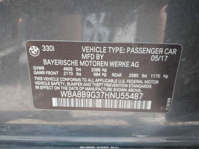 WBA8B9G37HNU55487 BMW 330I