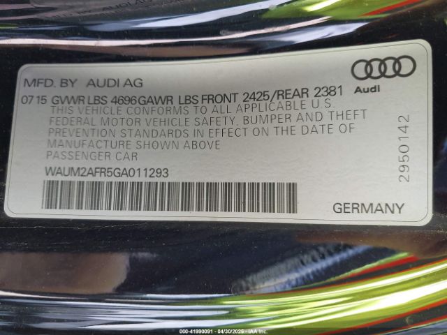 WAUM2AFR5GA011293 Audi A5 2.0t Premium