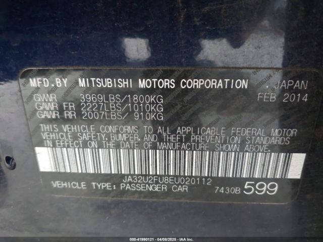 JA32U2FU8EU020112 Mitsubishi LANCER ES