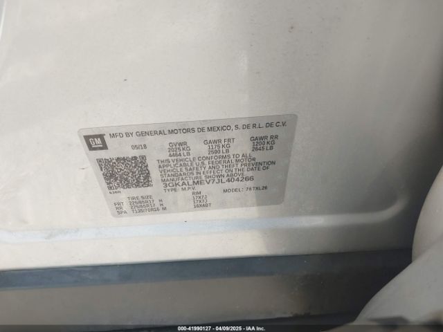 3GKALMEV7JL404266 GMC Terrain Sle