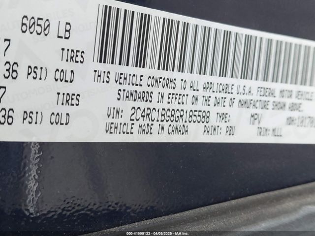 2C4RC1BG8GR185588 Chrysler Town & Country Touring