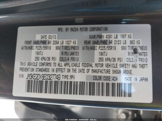 JM3KE2DY8E0327749 Mazda Cx-5 Grand Touring