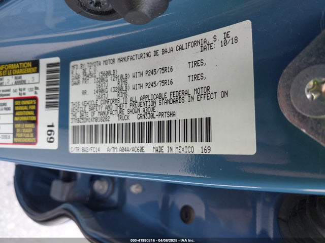 3TMBZ5DN1KM018282 Toyota Tacoma Sr5