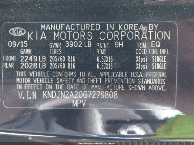 KNDJN2A20G7279808 KIA Soul