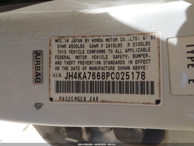 1993 ACURA LEGEND JH4KA7668PC025178 Photo 8