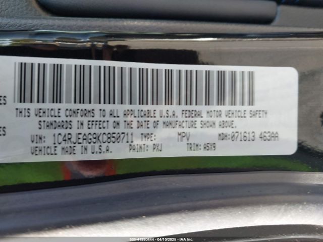 1C4RJEAG9KC850711 Jeep Grand Cherokee Upland 4x2