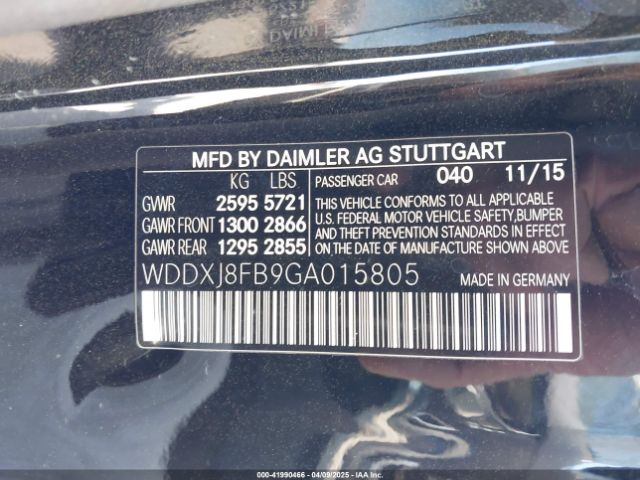 WDDXJ8FB9GA015805 Mercedes-Benz S 550 4matic