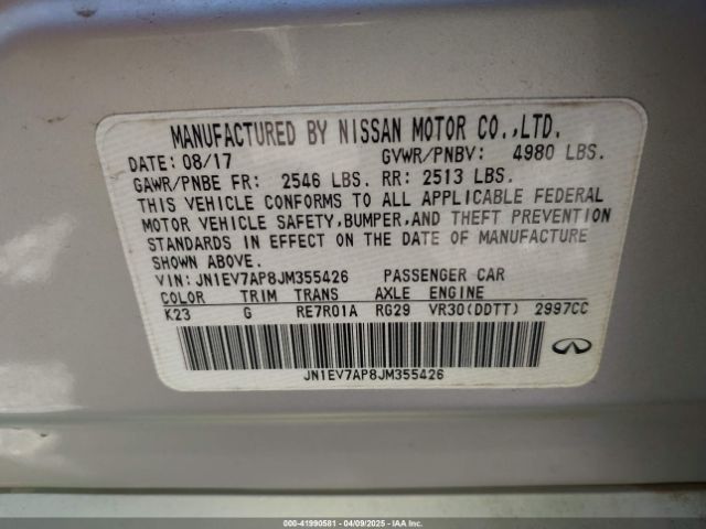 JN1EV7AP8JM355426 Infiniti Q50 3.0t Sport