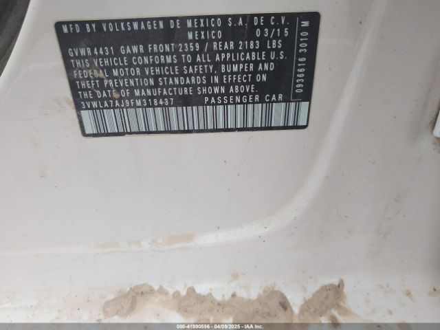 3VWLA7AJ9FM318437 Volkswagen Jetta 2.0l Tdi Se