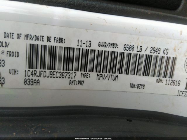 1C4RJFDJ9EC367317 Jeep Grand Cherokee Srt