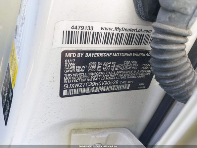 2017 BMW X3 5UXWZ7C39H0V90529 Photo 8