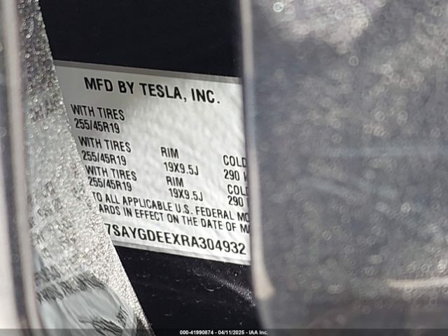 2024 TESLA MODEL Y 7SAYGDEEXRA304932 Photo 8