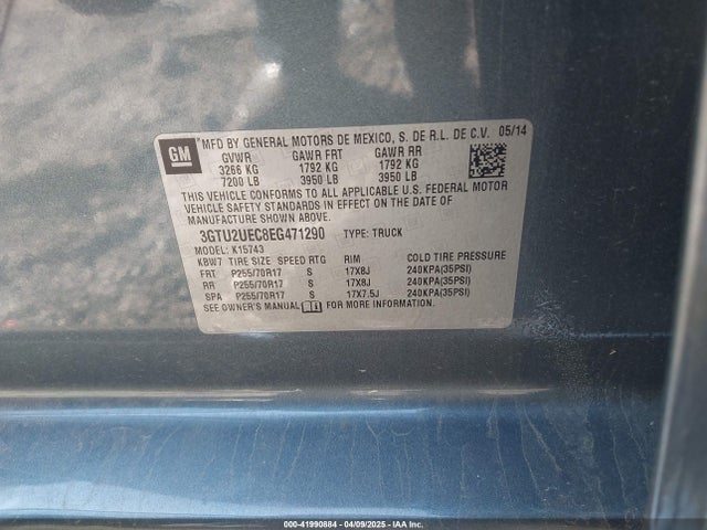 GMC Sierra 1500 Sle 2014 3GTU2UEC8EG471290 Image 9