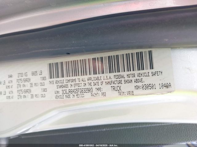3C6JR6AG5FG632903 RAM 1500 Express