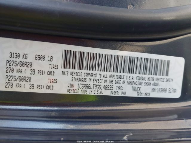 1C6RR6LT9GS148935 RAM 1500 Big Horn