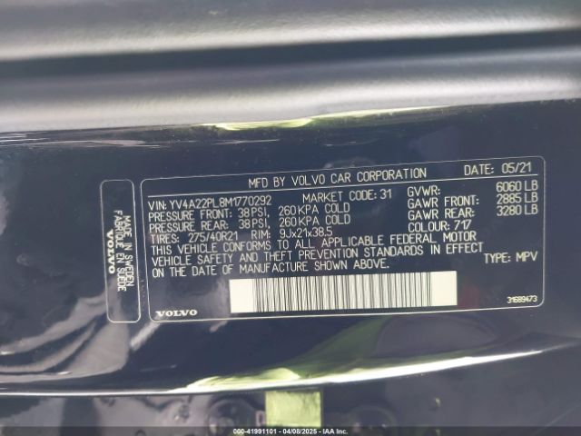 YV4A22PL8M1770292 Volvo Xc90 T6 Inscription 7 Passenger