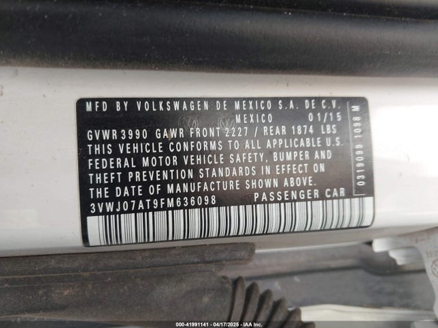 3VWJ07AT9FM636098 Volkswagen Beetle 1.8t