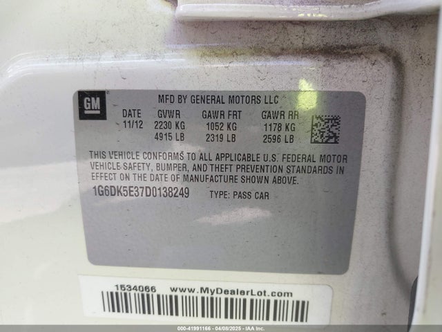 2013 CADILLAC CTS 1G6DK5E37D0138249 Photo 8