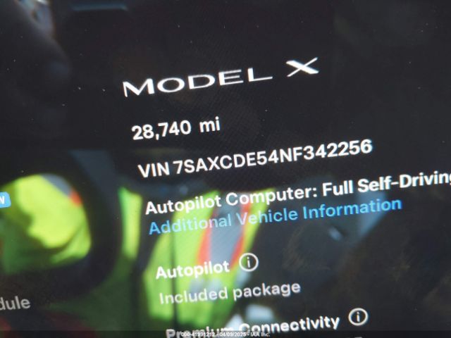 7SAXCDE54NF342256 Tesla Model X Dual Motor All-wheel Drive/plaid Tri Motor All-wheel Drive