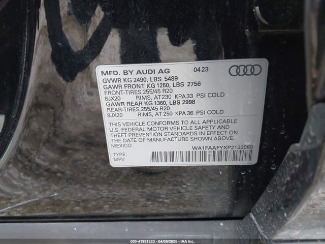 2023 AUDI Q5 WA1FAAFYXP2133089 Photo 8