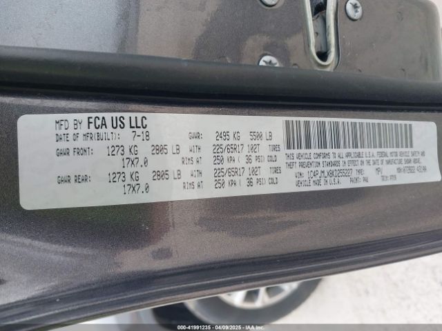 2019 JEEP CHEROKEE 1C4PJMLX8KD255227 Photo 8